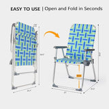 VINGLI Aluminum Patio Lawn Chairs Folding Set of 2 with Detachable Cup Holder - Photo 6