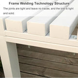 Outdoor Park Bench, Garden Patio Metal Bench 31in-79in, Weatherproof, Load Capacity 880lbs - Photo 6