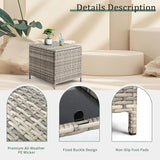 VINGLI Outdoor Side Table with Storage - Photo 5