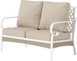 Metal Patio Furniture Loveseat Sofa with 5.75" Extra Thick Waterproof Cushion - Photo 9