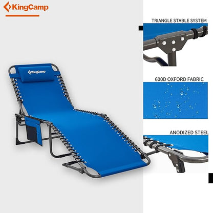 KingCamp Folding Outdoor Chaise Lounge