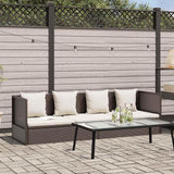 Brown PE Rattan Foldable Cushioned Sun Lounger with 4 Pillows and 7-Level Adjustable Backrest for Patio Garden Poolside - Photo 1