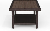 Martha Stewart Bedford Indoor-Outdoor Patio Coffee Table with Lower Shelf, Faux Wood Top - Photo 9