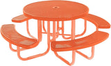 COATEDOUTDOORFURNITURE Heavy-Duty Portable Outdoor Picnic Table with Umbrella Hole - Photo 1