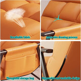 Modern Breathable Bedroom Rocking Chair, Living Room Sofa Lounger with Cushion, Garden Rocking Chair with armrests - Photo 7