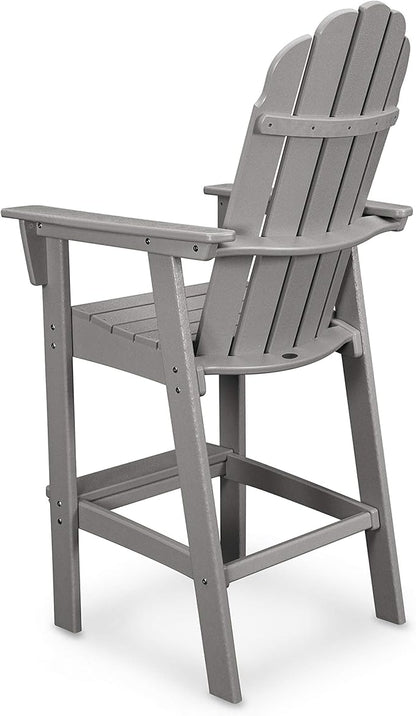 POLYWOOD® Vineyard Bar Chair, Slate Grey