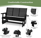 Poly Lumber Patio Glider with Cup Holders, High Backrest and Deep Contoured Seat, HIPS Material, All-Weather Resistant - Photo 6