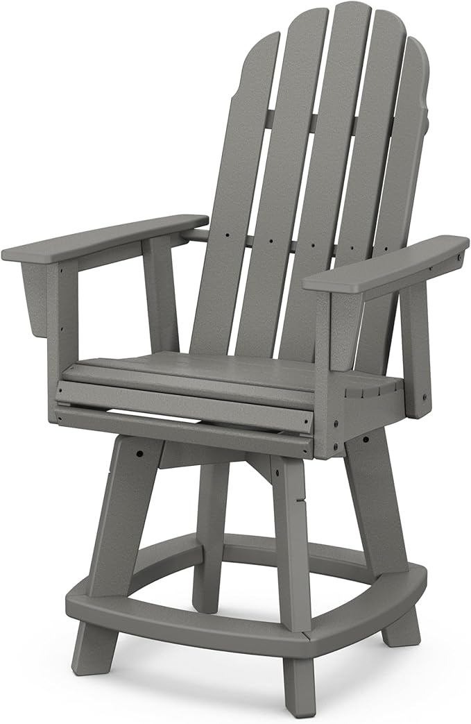 POLYWOOD® Vineyard Counter Chair, Slate Grey