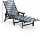 Outdoor Chaise Lounge Chair with Adjustable Backrest and Heavy-Duty Support for Ultimate Relaxation - Photo 3