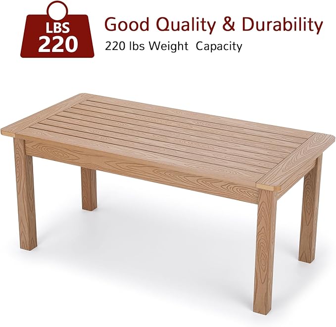Stoog HIPS Outdoor Patio Dining Set, 4-Piece All-Weather Garden Bench, Chairs and Table Set - Photo 8
