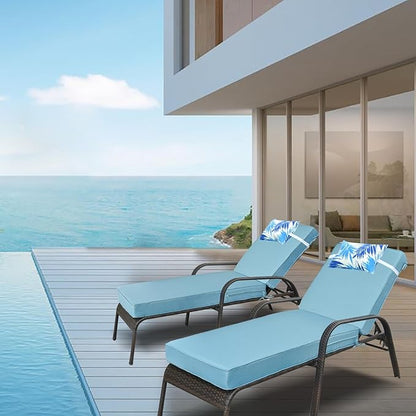 JMGBird Outdoor Chaise Lounge Cushion 70 * 22 * 4.5 Inch, Patio Chaise Lounge Chair Cushions Water-Repellent Foldable Pool Thick Lounge Cushions Outdoor Furniture