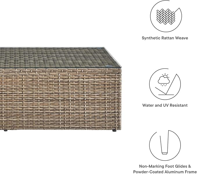 Modway Convene Outdoor Patio Outdoor Patio Coffee Table in