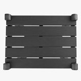 WestinTrends Malibu 36" Outdoor Adirondack HDPE 2-Tier Patio Side Table, Black - Photo 8