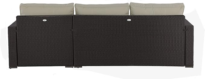 Serta Laguna Brown Resin Wicker Outdoor Patio Furniture Collection, Easy Assembly, Porch or Pool - Photo 9