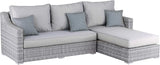 Elle Decor Vallauris Patio Outdoor Furniture Collection, Premium All Weather Wicker, Storage Sectional, Gray - Photo 5