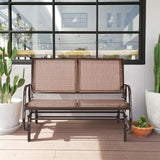DORTALA 48'' Outdoor Patio Swing Glider Bench Chair, Cozy Patio Bench for 2 People - Photo 2