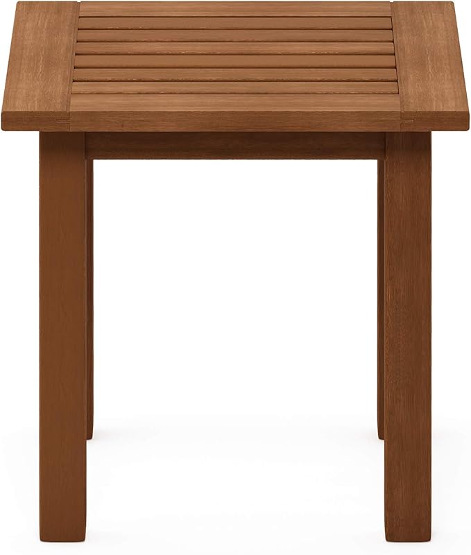 Furinno FG18506 Tioman Hardwood Patio Furniture Outdoor End Table, Natural - Photo 7