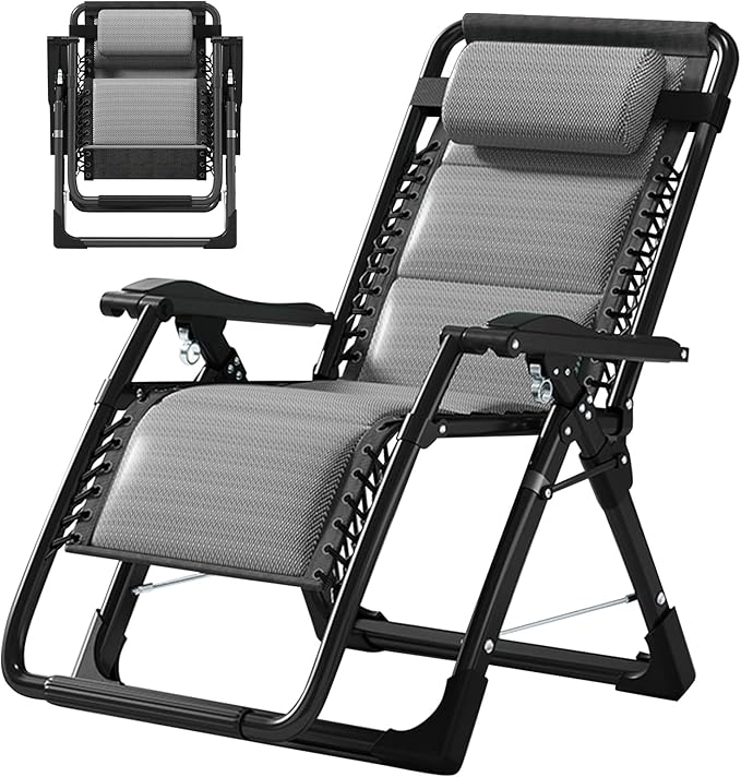 Slsy Zero Gravity Chair, Reclining Lounge Chair with Removable Tray for Indoor and Outdoor - Photo 1