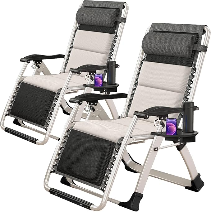 Slsy Zero Gravity Chair, Reclining Lounge Chair with Removable Tray for Indoor and Outdoor - Photo 1
