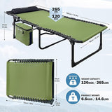Folding Lounge Chair Outdoor with Insulated Cooler Bag Portable for Outside Patio Chaise Lounge Chair 5-Position with - Photo 3