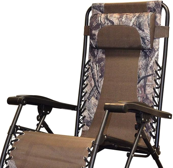 Caravan Canopy Infinity Zero Gravity Steel Frame Patio Deck Chair, Camouflage