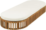Christopher Knight Home Harl Acacia Wood Chaise Lounge Chair Outdoor with Cushion - Photo 6