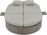 Outdoor Sun Bed Patio 2-Person Daybed with Cushions and Pillows - Photo 5