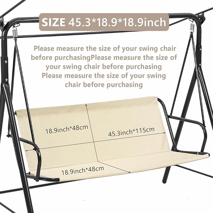 Outdoor Porch Patio Swing Seat Cover - Photo 3