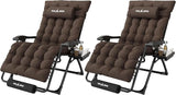 Amopatio Oversized Zero Gravity Chair, 33''W Reclining Camping Lounge Chair Upgraded Lock and Footrest, Cup Holder - Photo 1
