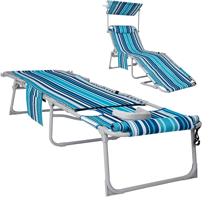 #WEJOY 3 in 1 Tanning Chair with Face Hole & Canopy - Photo 1
