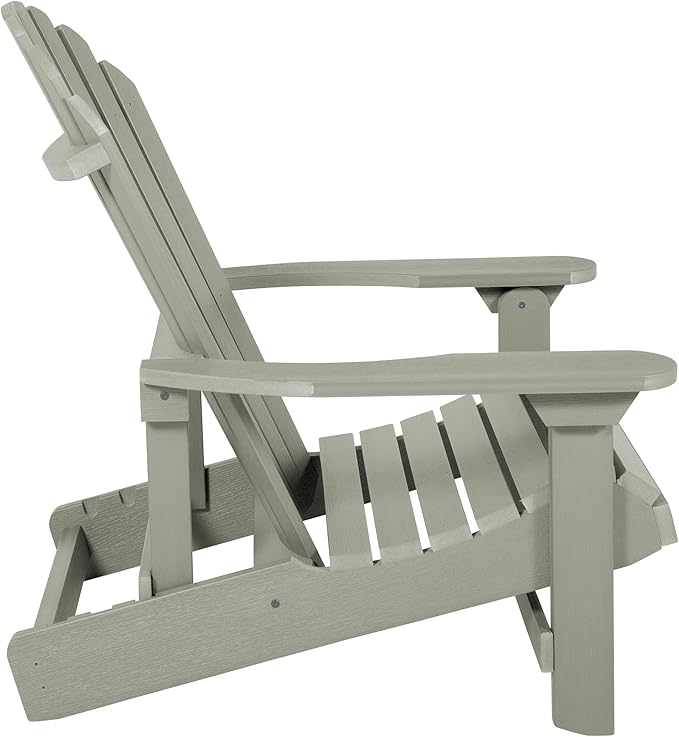 Highwood Hamilton Folding and Reclining King Size Adirondack Chair, Eucalyptus