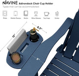 Adirondack Chair Set of 2, HDPE Folding Adirondack Chair with Multifunctional Cup Holder - Photo 7