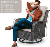 Belord Wicker Outdoor Furniture Patio Furniture Set - 6 Piece Patio Conversation Set with Swivel Rocker Chairs - Photo 3