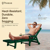 THOEOE Patio Chaise Lounge Chair Set of 4, Oversized Lounge Chair Outdoor with 5 Positions, HDPE - Photo 3