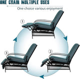 SUNCROWN Outdoor Recliner Chair Patio Adjustable Relaxing Chairs Outdoor Metal Furniture Chair with Thick - Photo 4