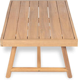 GDFStudio 35.5" Outdoor Acacia Wood Round Coffee Table Rustic Patio Coffee Table for Balcony Backyard Lawn Garden - Photo 4