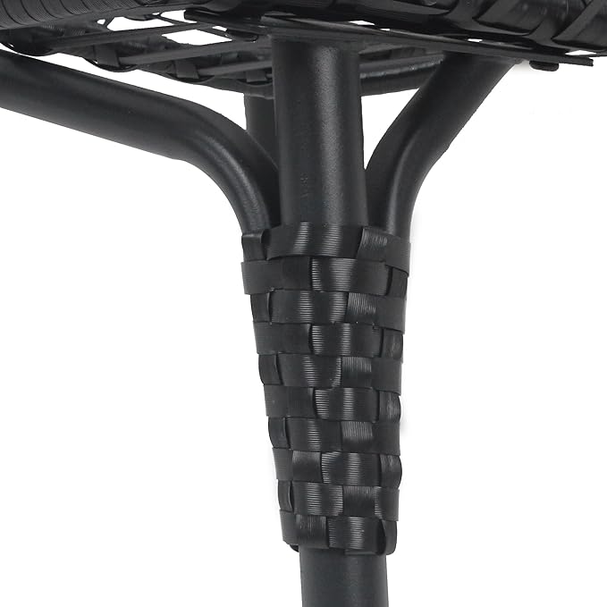 Patio Egg Chair, Oversized Outdoor Wicker Egg Chair with 8" Thick Cushion, PE Rattan Lounge Chair with Steel Frame for Balcony, Backyard, Garden, Sunroom, Black＋Gray