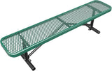 6FT/72INCH Heavy Duty Metal Garden Park Bench for Outside, Weatherproof Commercial Industrial Outdoor Garden Benches - Photo 1