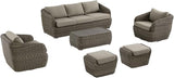CHITA 6 Pieces Patio Wicker Furniture Set, Outdoor Rattan Bistro Set with Removable Thickened Cushions, Fully Assembled - Photo 1
