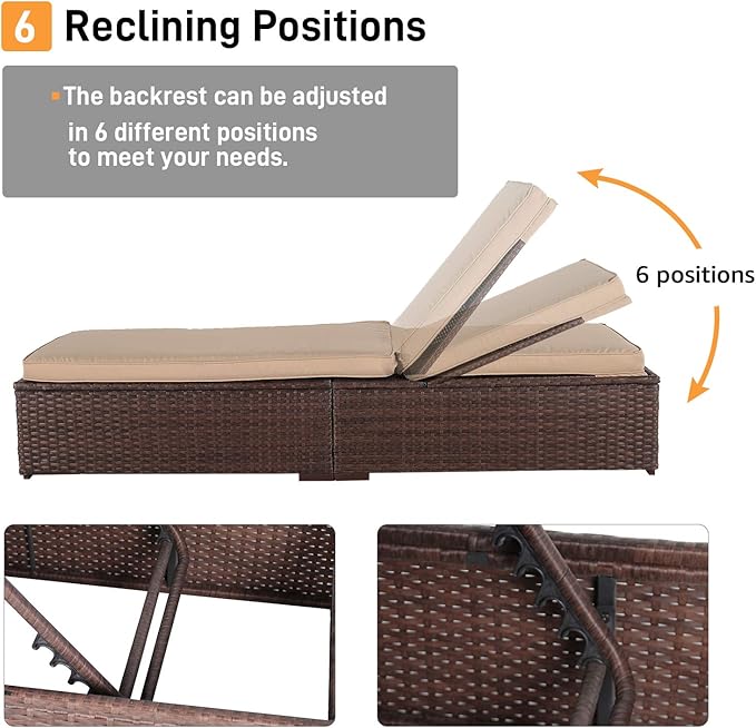 Patiorama Patio Chaise Lounge Chair, Sun Lounger - Photo 4