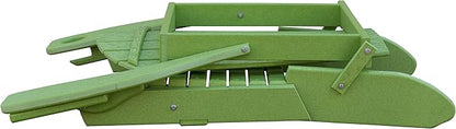 Furniture Barn USA Poly Folding Adirondack Chair with Smart Phone Holder, Tropical Lime Green