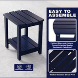 Adirondack Side Table, Double Outdoor Side Tables 18" Solid End Tables - Photo 4