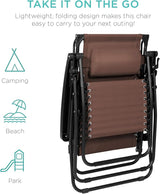 Best Choice Products Folding Zero Gravity Outdoor Recliner Patio Lounge Chair w/Adjustable Canopy Shade, Headrest - Photo 7