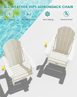 SERWALL Folding Adirondack Chair Set of 8 - Folding Adirondack Chairs with Cup Holder - Photo 10