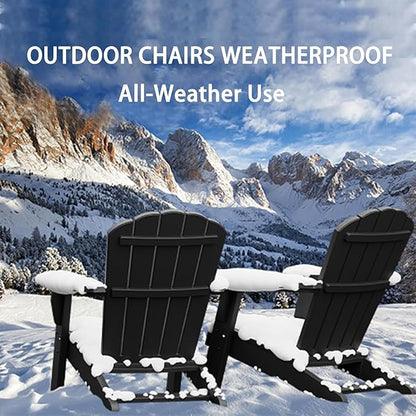Outdoor Adirondack Chair Set of 6,HDPE Heavy All-Weather Lawn Chairs,Plastic Patio Chairs,Modern Wooden Textured Adirondack Chair,Backyard Patio Lawn Poolside Fire Pit