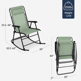 Best Choice Products Outdoor Folding Rocking Chair, Zero Gravity Lounge Chair - Photo 3