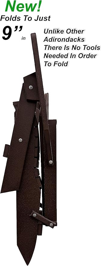 DuraWeather Poly® Classic King Size Folding Adirondack Chair (Chocolate Brown)