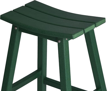 WestinTrends Malibu Malibu 29 Inch High Backless Seat Bar Stools (Set of 3), Dark Green