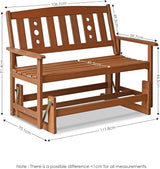FURINNO FG17485 Tioman Outdoor Hardwood New Mexico Glider - Photo 3