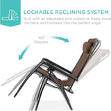 Best Choice Products Folding Zero Gravity Outdoor Recliner Patio Lounge Chair w/Adjustable Canopy Shade, Headrest - Photo 4